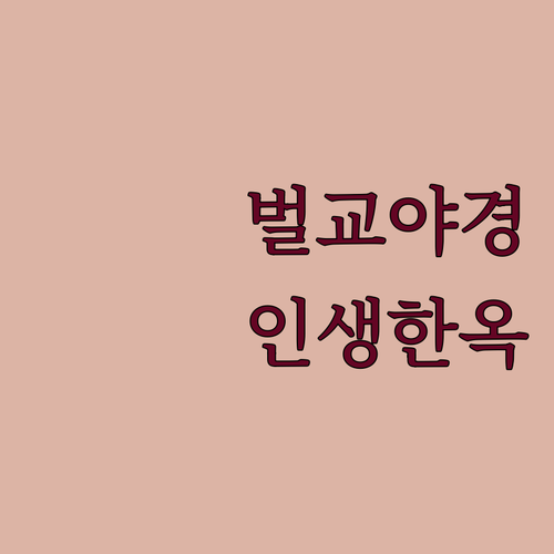 전남 보성 벌교 야경 명소 탐방과 분..