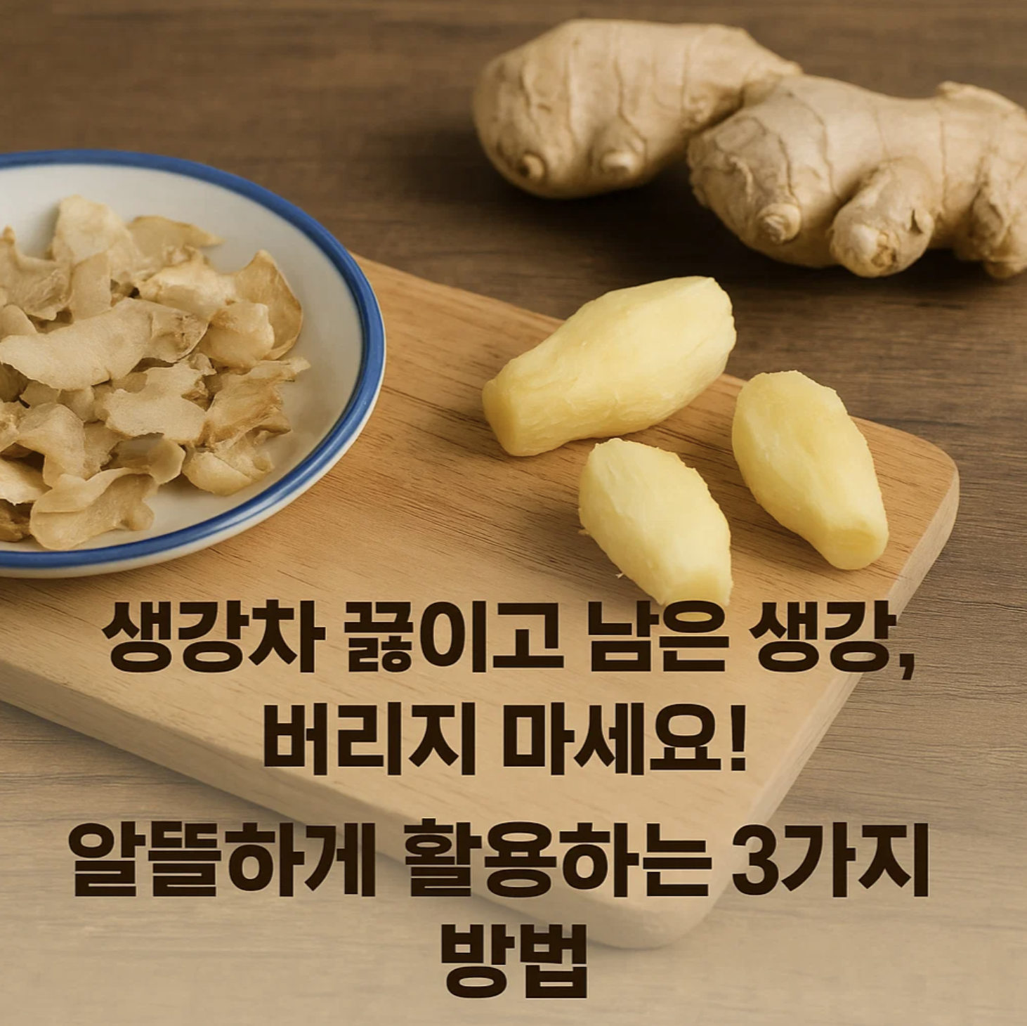 생강차 끓이고 남은 생강, 버리지 마세요! 알뜰하게 활용하는 3가지 방법