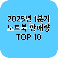 2025년 1분기 노트북 판매량 TOP 10