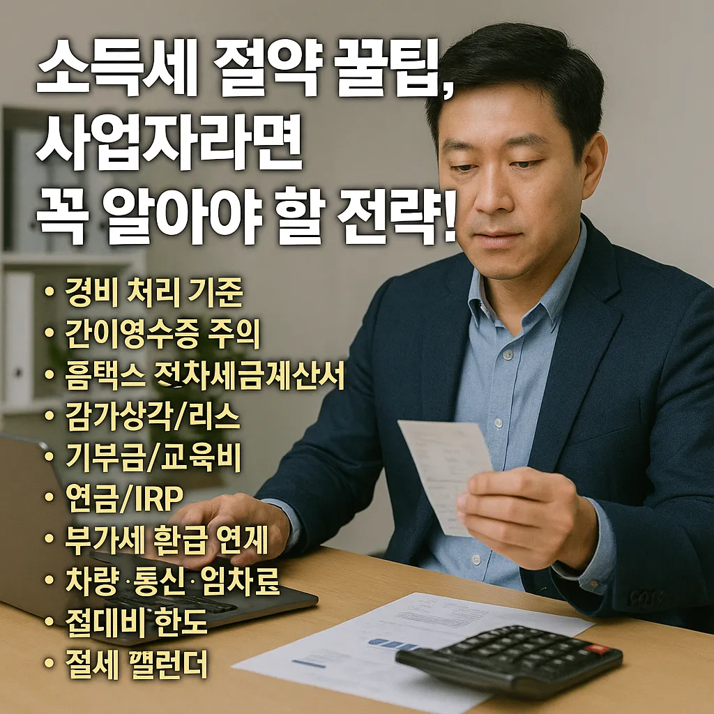 소득세 절약 꿀팁, 사업자라면 꼭 알아야 할 전략!