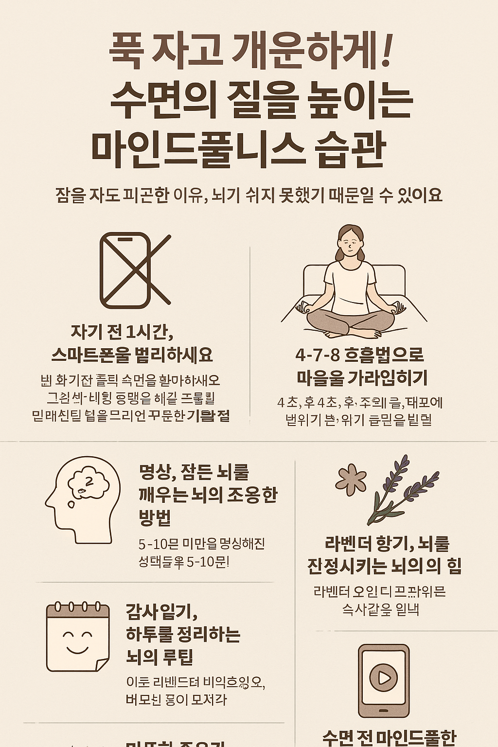 수면의 질을 높이는 마인드풀니스 습관