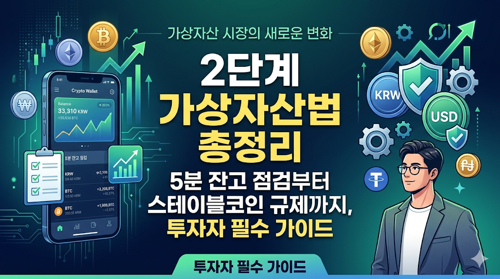 2단계 가상자산법 총정리: 5분 잔고 점검부터 스테이블코인 규제까지, 투자자 필수 가이드