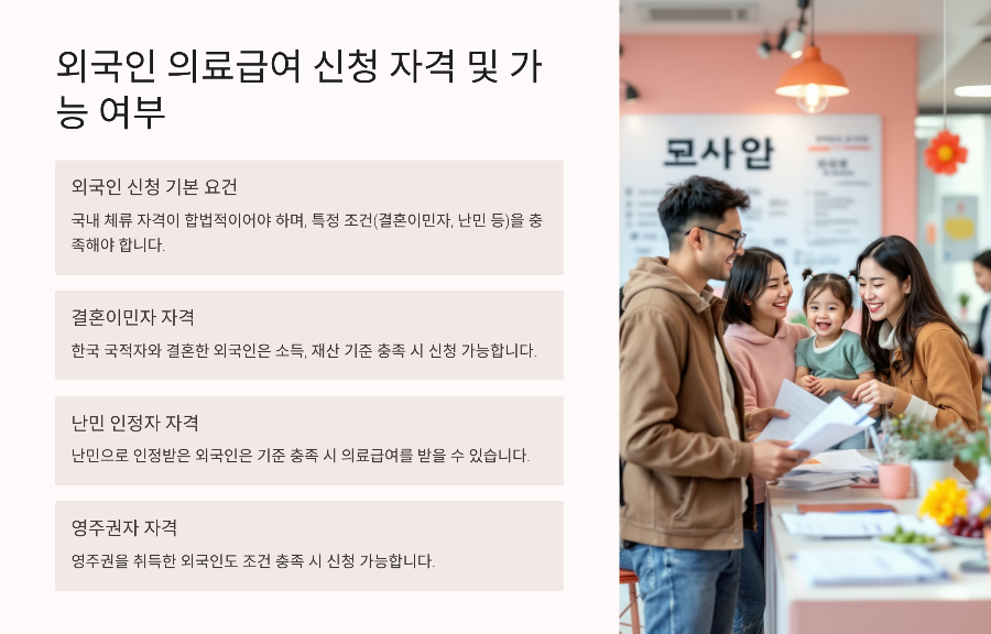 외국인 의료급여 신청 자격 및 가능 여부