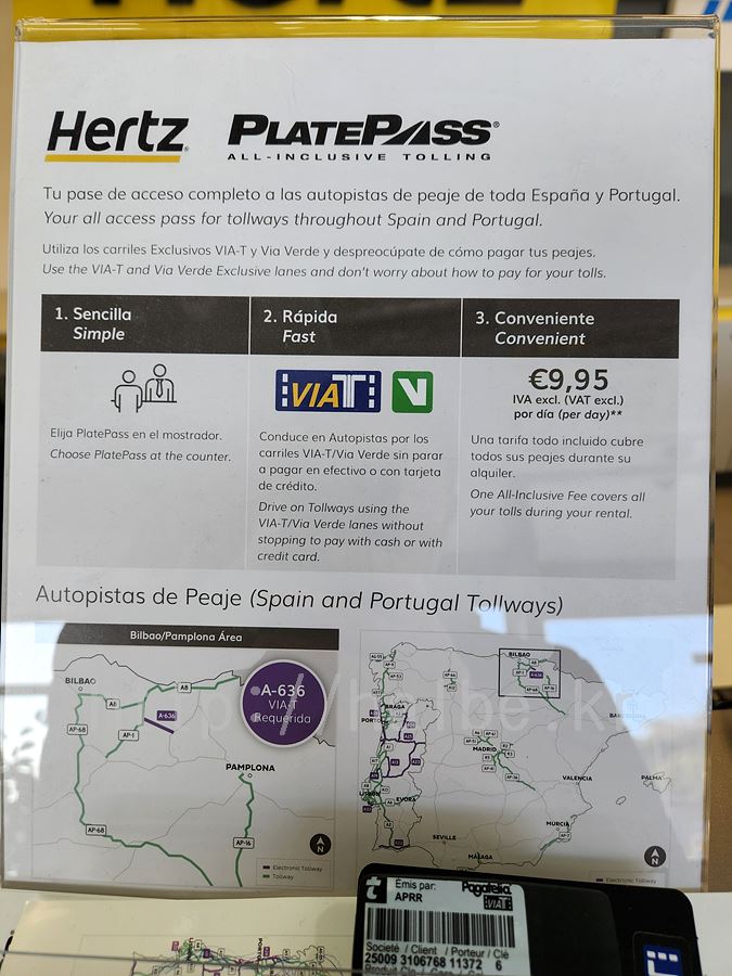 스페인/포르투갈 고속도로 톨-로드