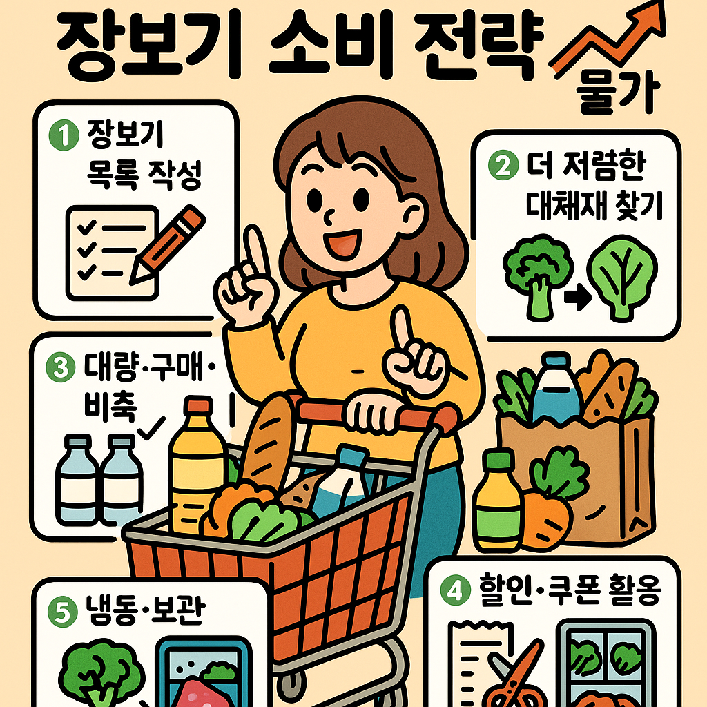 현명한 장보기 소비 전략 5가지
