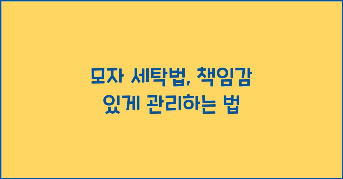 모자 세탁법