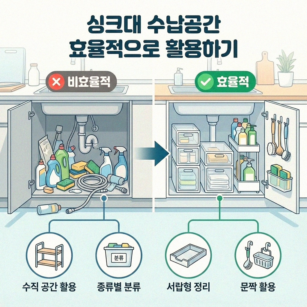 우리 집 주방 싱크대 깔끔하게 정리하는 비법