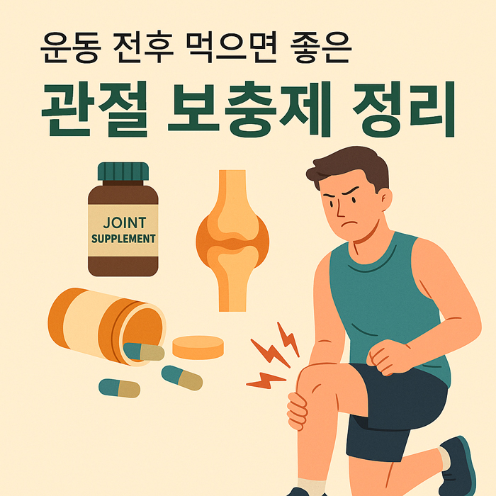 운동 전후 먹으면 좋은 관절 보충제