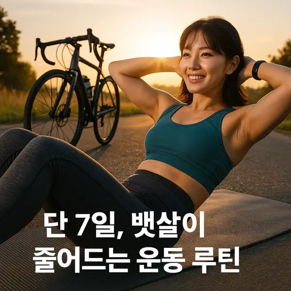 여름휴가 전 복부 다이어트 "7일 만에 뱃살이 줄어든다?"