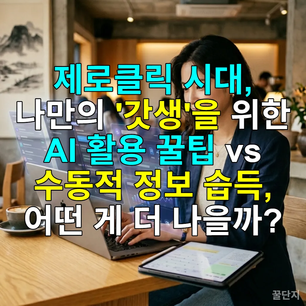 제로클릭 시대에 AI를 활용하여 스마트하게 정보를 습득하며 '갓생'을 사는 한국 여성