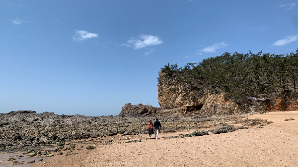 파도리 해안가 바위넘기