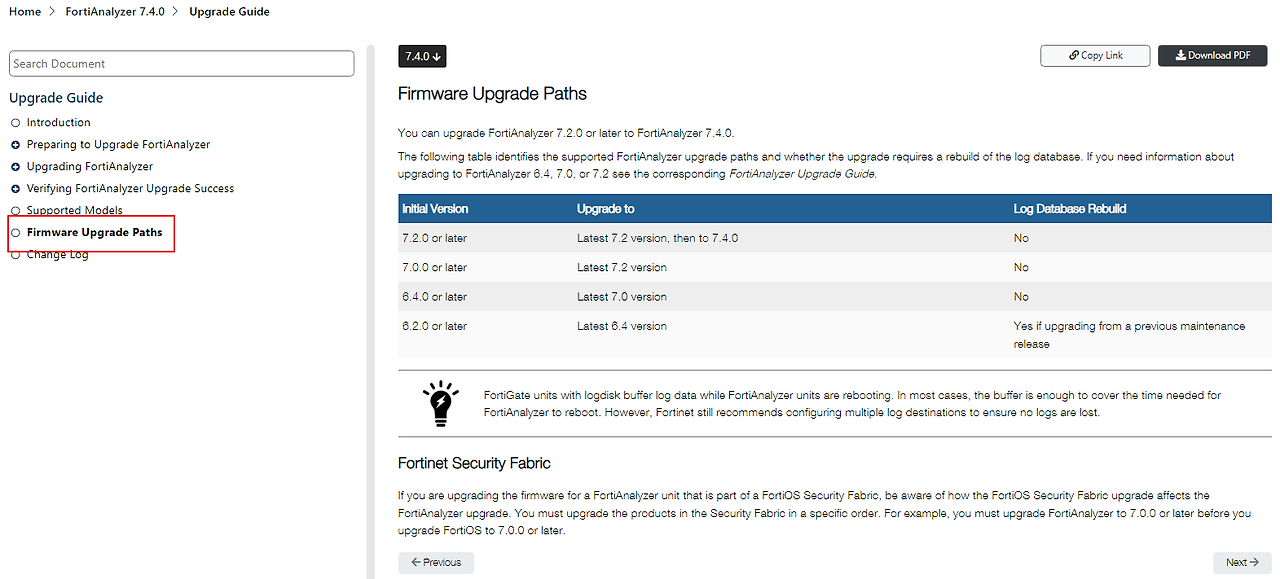 Fortianalyzer firmware upgrade