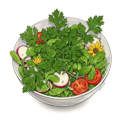 방풍나물 샐러드