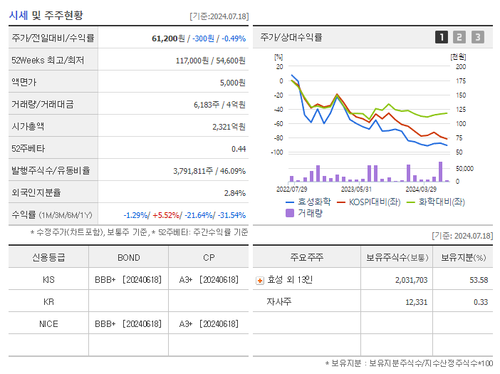 효성화학_기업개요
