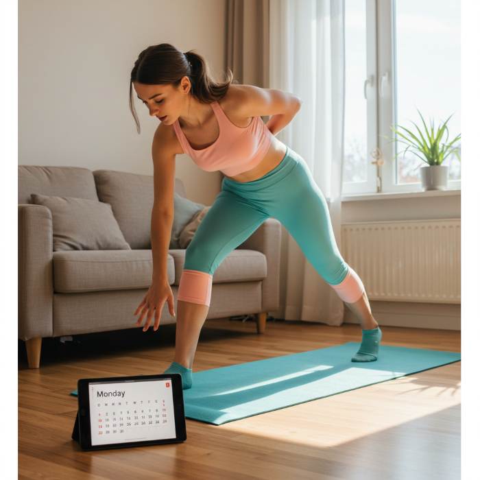 요일별 10분 운동 루틴 캘린더