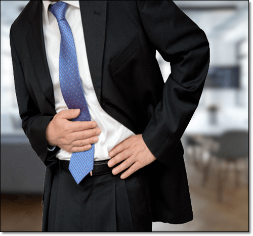 식중독 증상이 있는 남성