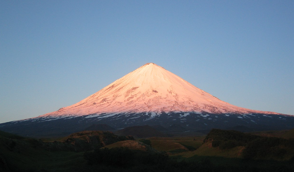 클루체프스카야 화산의 전경
