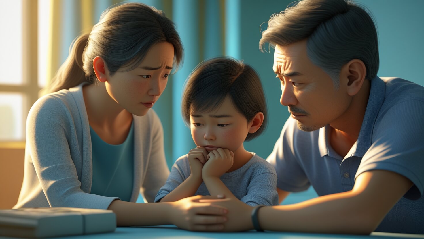 ADHD 아이를 돕는 가족의 모습
