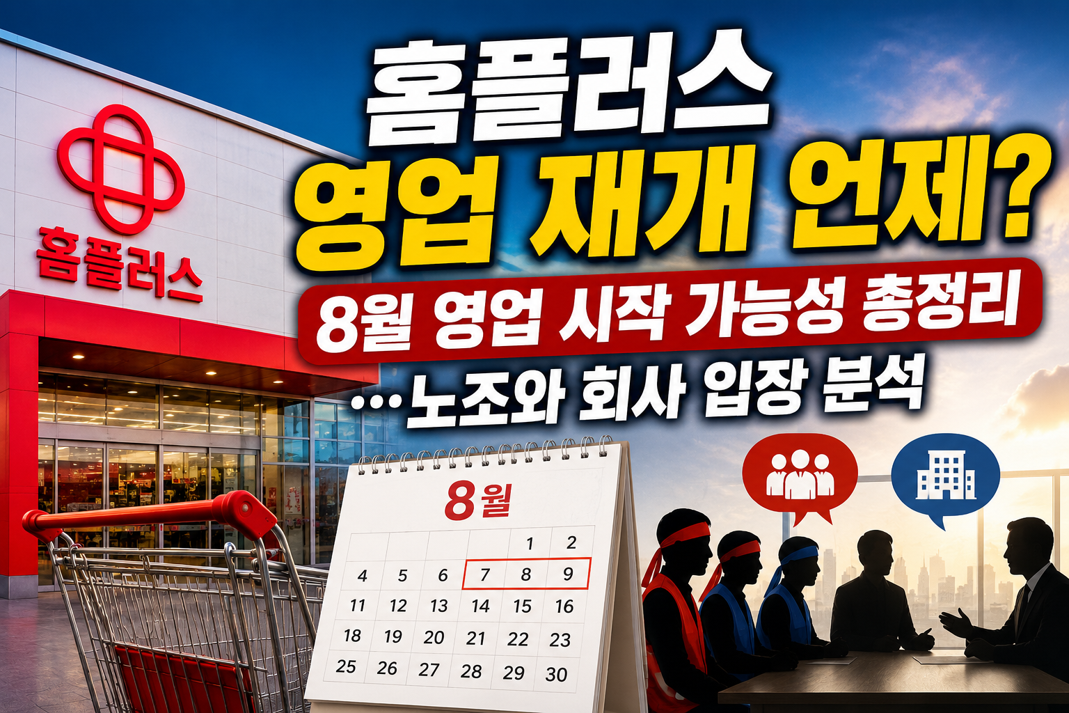 홈플러스 영업 재개 언제? 8월 영업 시작 가능성 총정리&hellip;노조와 회사 입장 분석 관련 사진