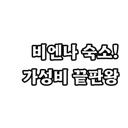 비엔나 숙소 추천 가성비 좋은 중앙역..