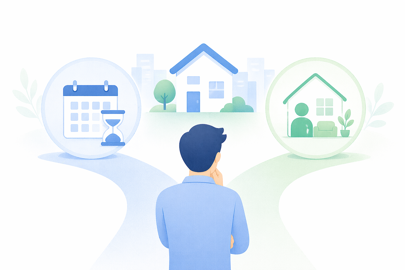 양도세 비과세에서 보유기간과 거주요건 차이를 비교하는 이미지