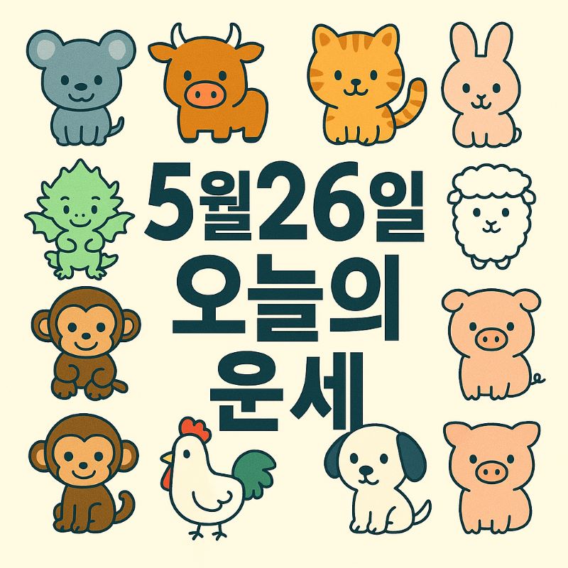 5월26일 띠별 운세 총정리 - ✨ 오늘의 운세와 생년별 해석