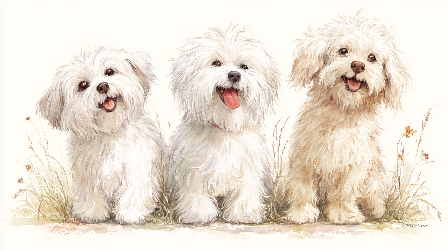 말티즈, 비숑 프리제, 꼬똥 드 툴레아 차이