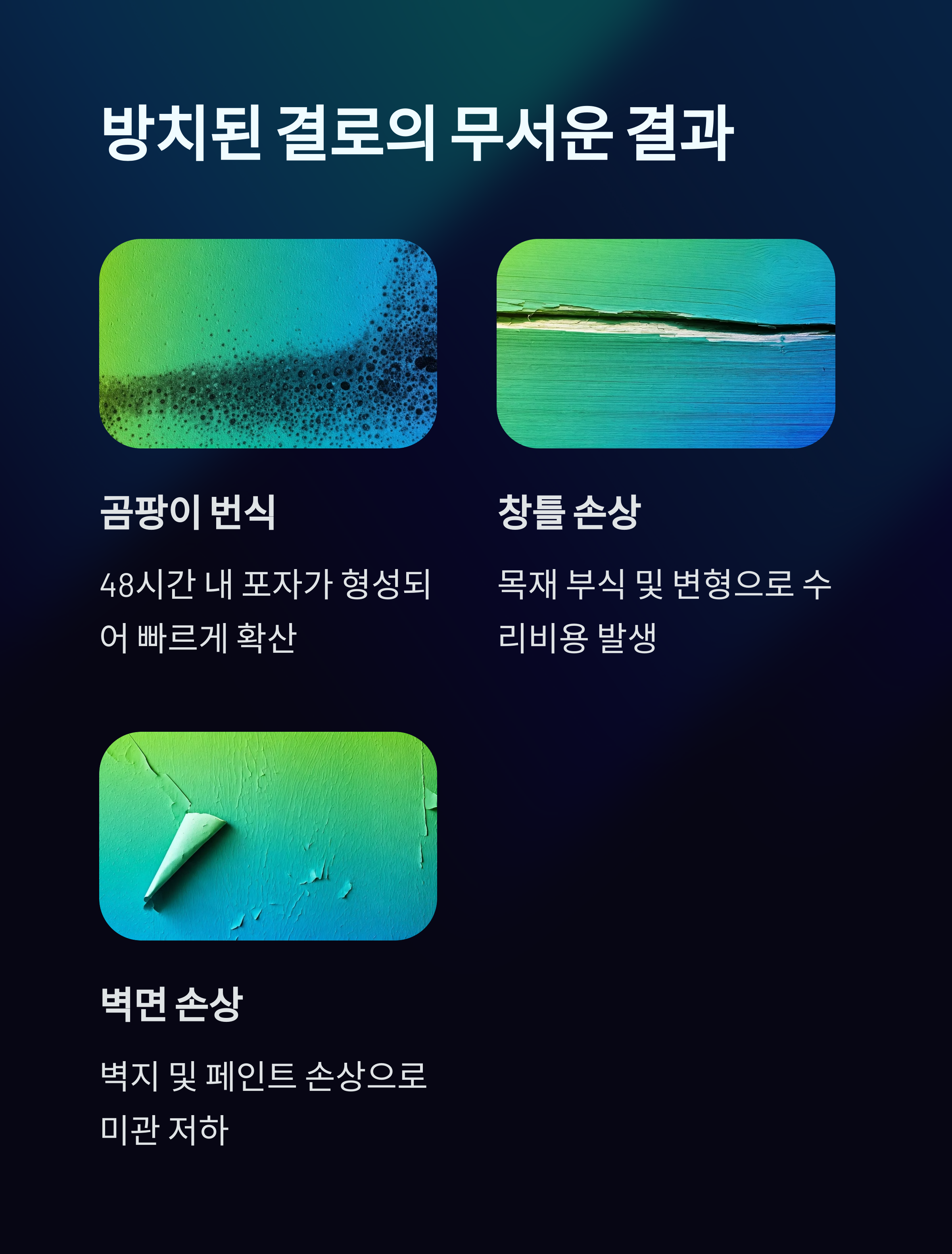 방치된 결로의 무서운 결과