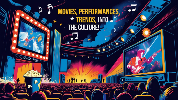 영화, 공연, 트렌드 등 문화와 엔터테인먼트를 상징하는 감각적인 이미지