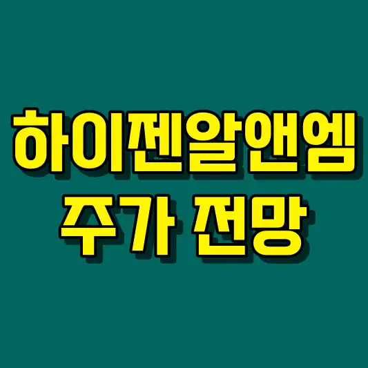 하이젠알앤엠 주가 전망