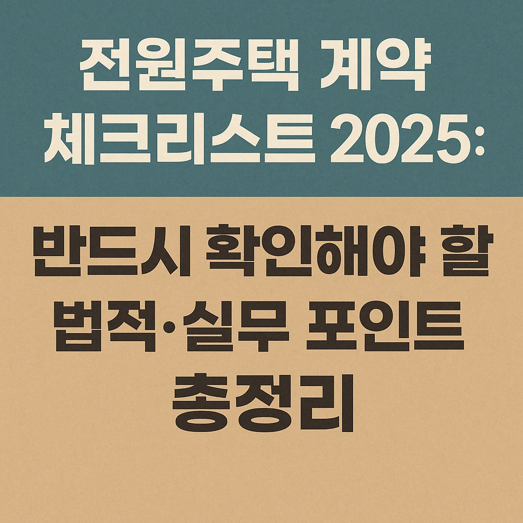 전원주택_계약_체크리스트_2025:_반드시_확인해야_할_법적&middot;실무_포인트_총정리