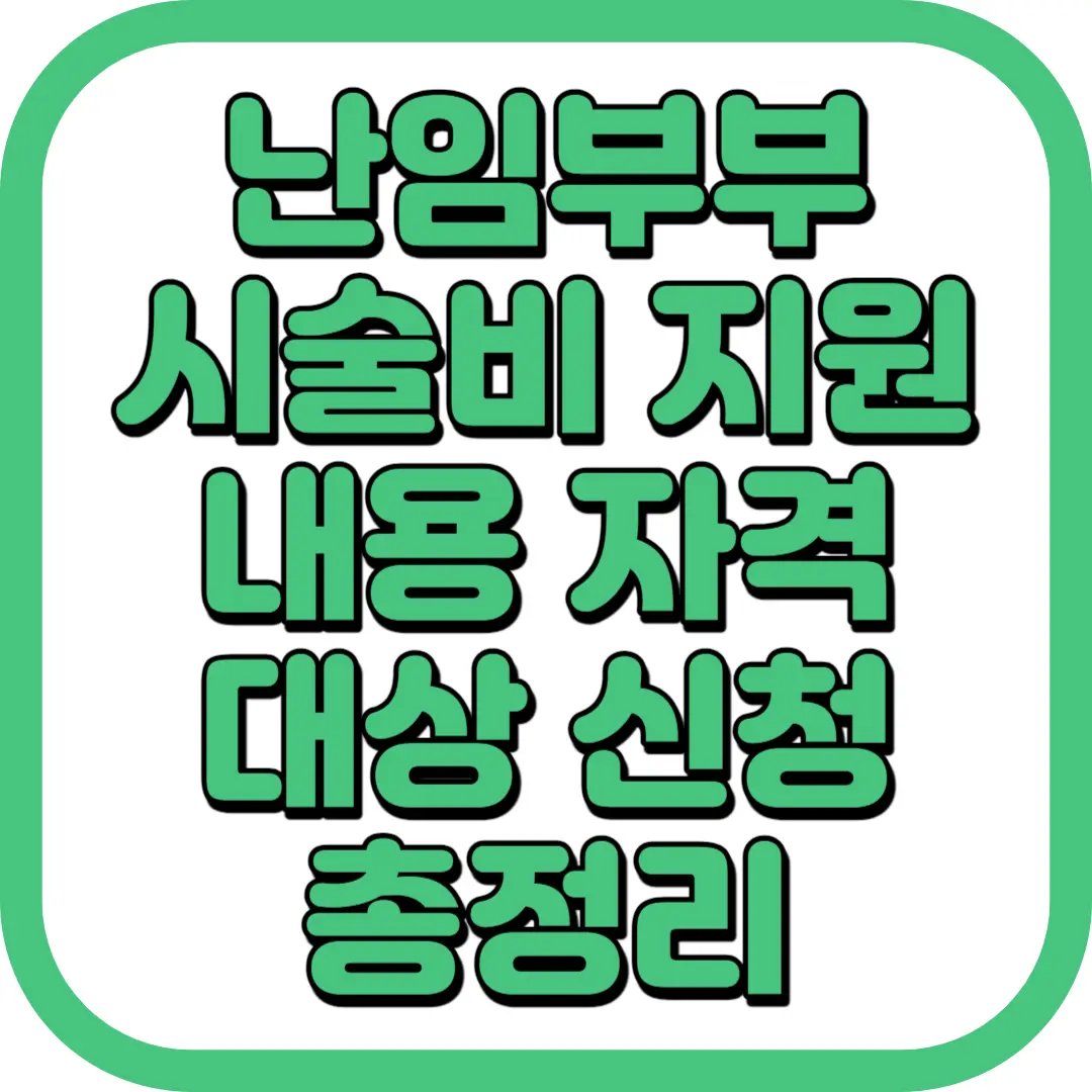 난임부부 시술비 지원
