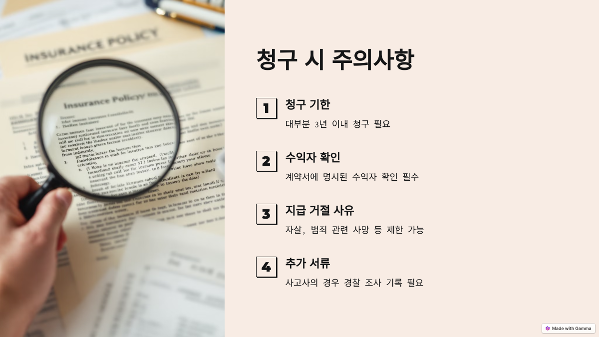 사망보험금 수령 방법과 유가족이 꼭 알아야 할 사항