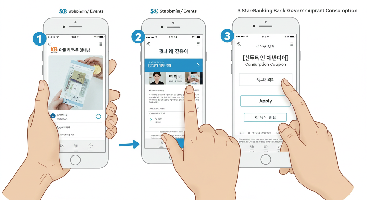 KB국민은행 스타뱅킹 앱을 통한 소비쿠폰 신청 3단계 절차