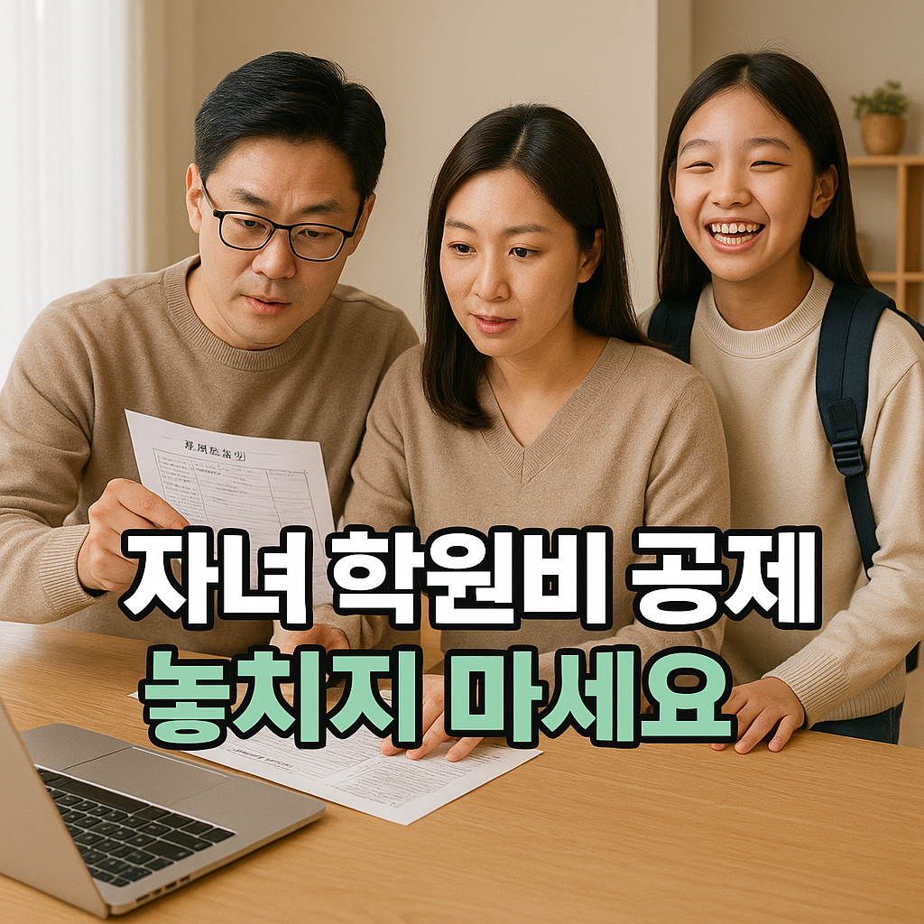자녀 교육비 공제 준비하는 가족