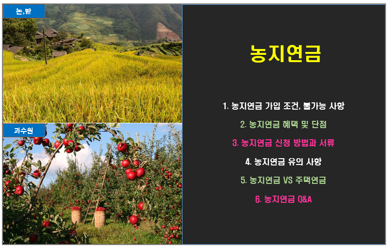 농지연금 가입조건, 혜택, 유의사항, 궁금증에 관한 글