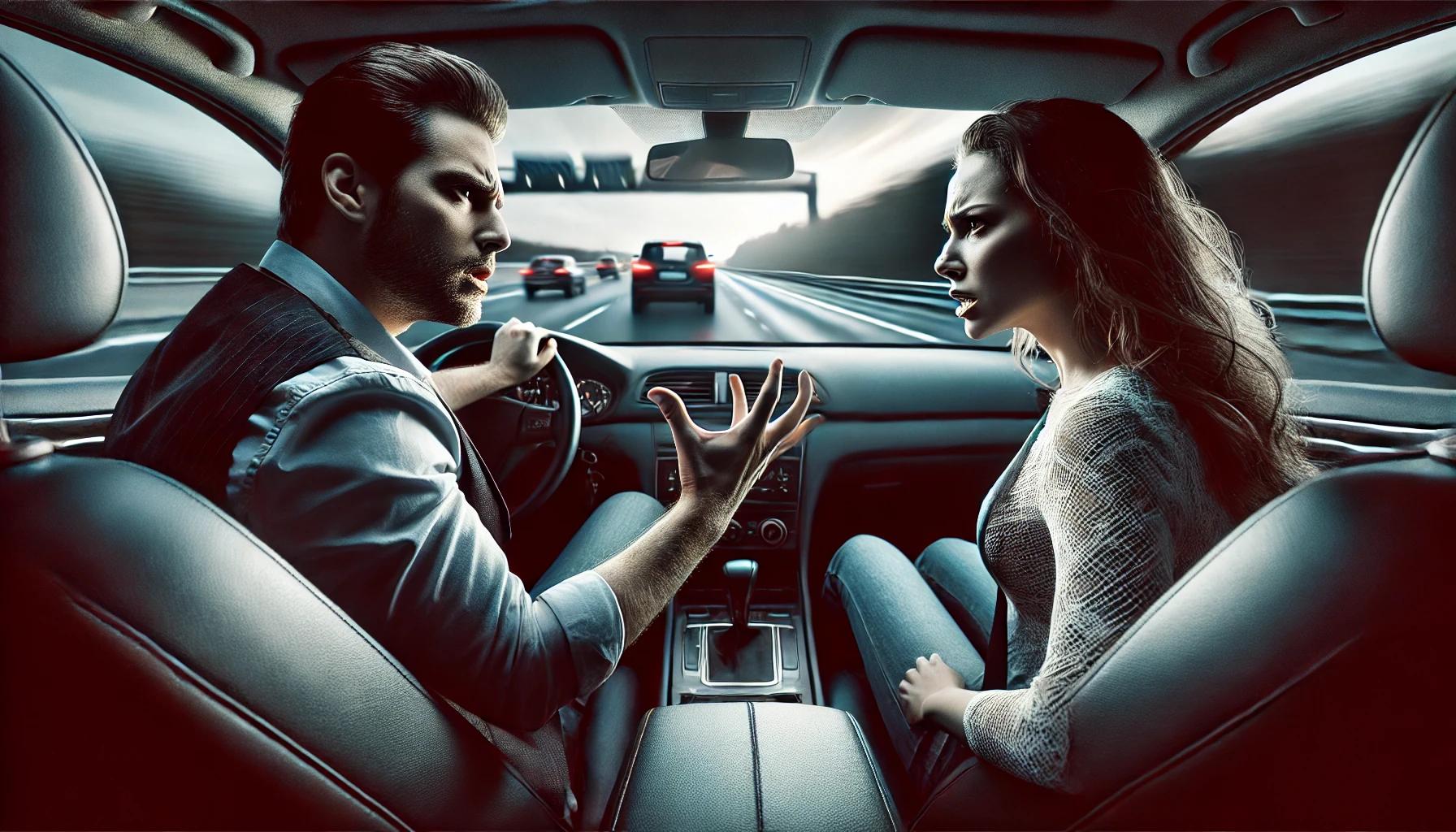 부부싸움중 고속도로