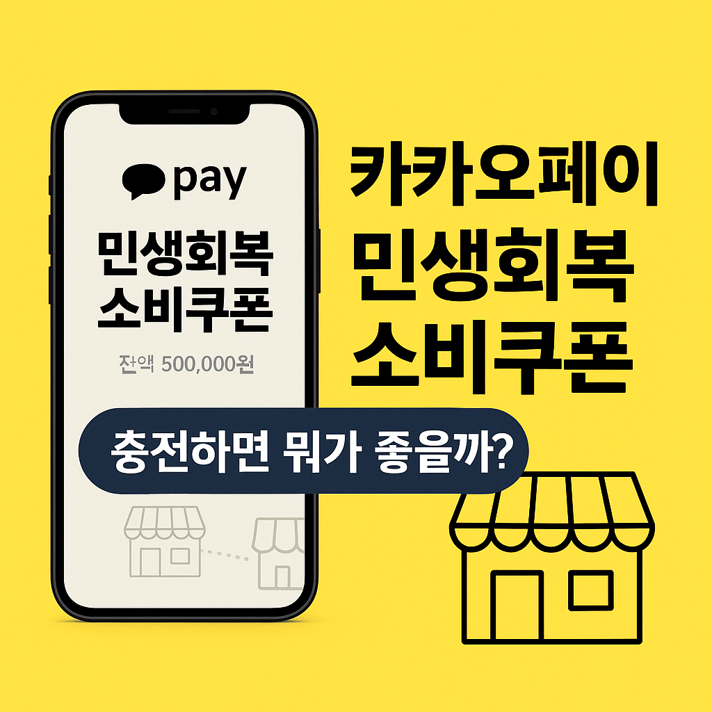 카카오페이 민생회복 소비쿠폰 충전하면 뭐가 좋을까? 혜택 vs 주의사항