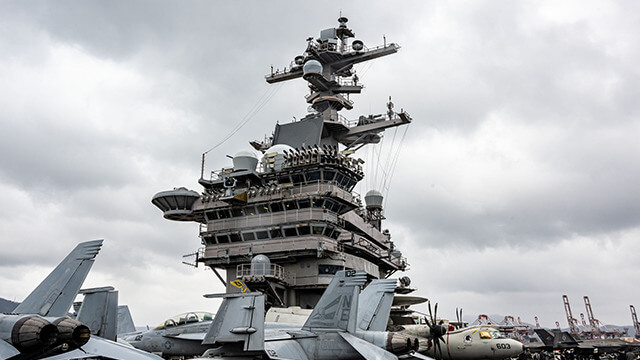 부산 찾은 칼빈슨함, 트럼프 재집권 이후 첫 항모 입항..北김여정, 美 항모 부산 입항에 거센 반발