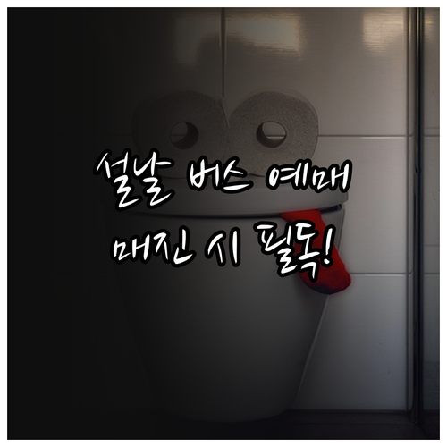 센트럴시티 설날 버스 예매 꿀팁 및 ..