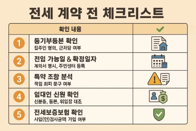 전세계약 특약 문구