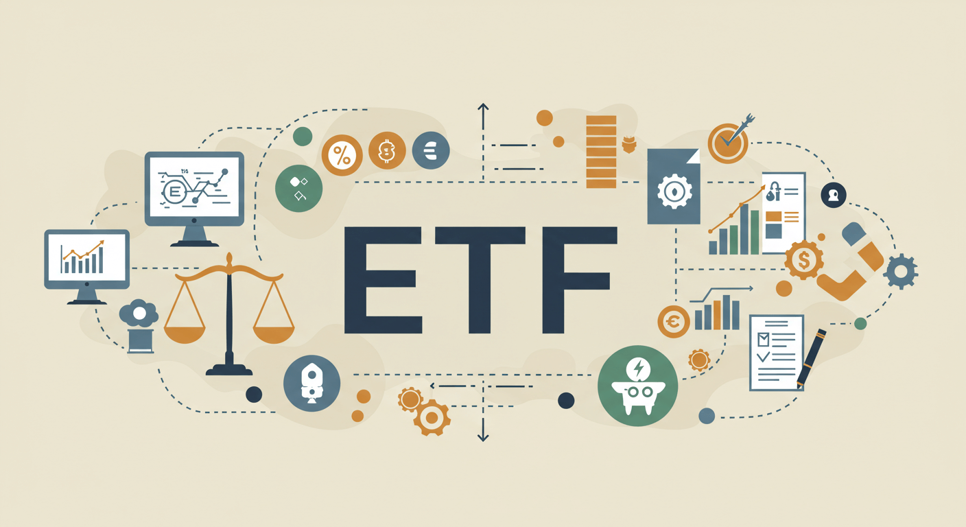 "ETF: 분산과 안정의 균형을 맞추는 전략"에 대한 이미지입니다.