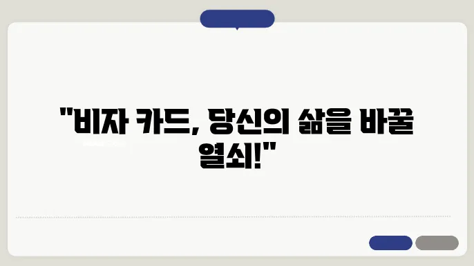 비자 카드 신청