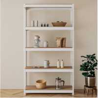 스피드랙 조립식 철제 앵글 선반, 화이트, 5단