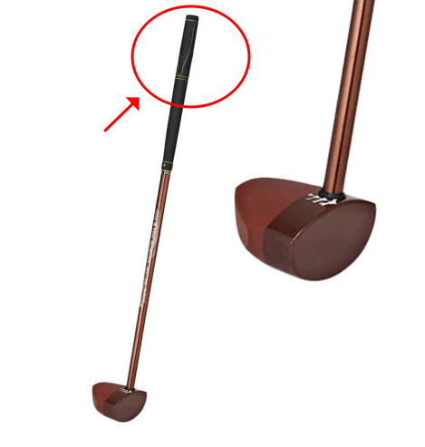 빨간동그라미부분이 파크골프채의 그립부분입니다.