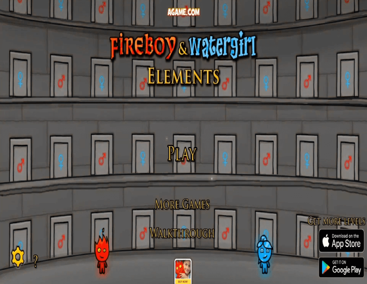 불과-물-2인용-게임하기-5-엘레먼트-메인-화면