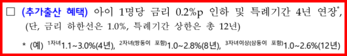 국토교통부 신생아 특례 전세자금 대출 추가출산혜택