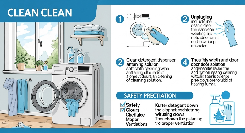 세탁기 문을 활짝 열어 건조합니다