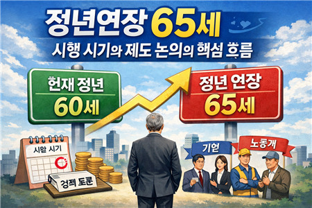 정년연장 65세 시행 시기