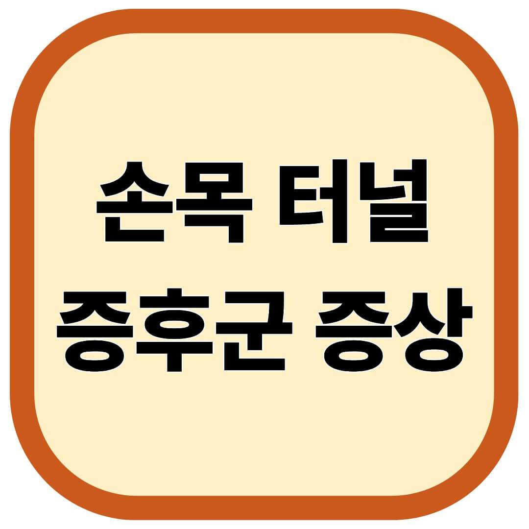 손목 터널 증후군 증상